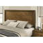 Cadre de lit grand en noyer de 1 pièce, grand lit à panneau de tête de lit en placage d'hévéa massif, décoration de chambre à coucher transitionnelle-698332871