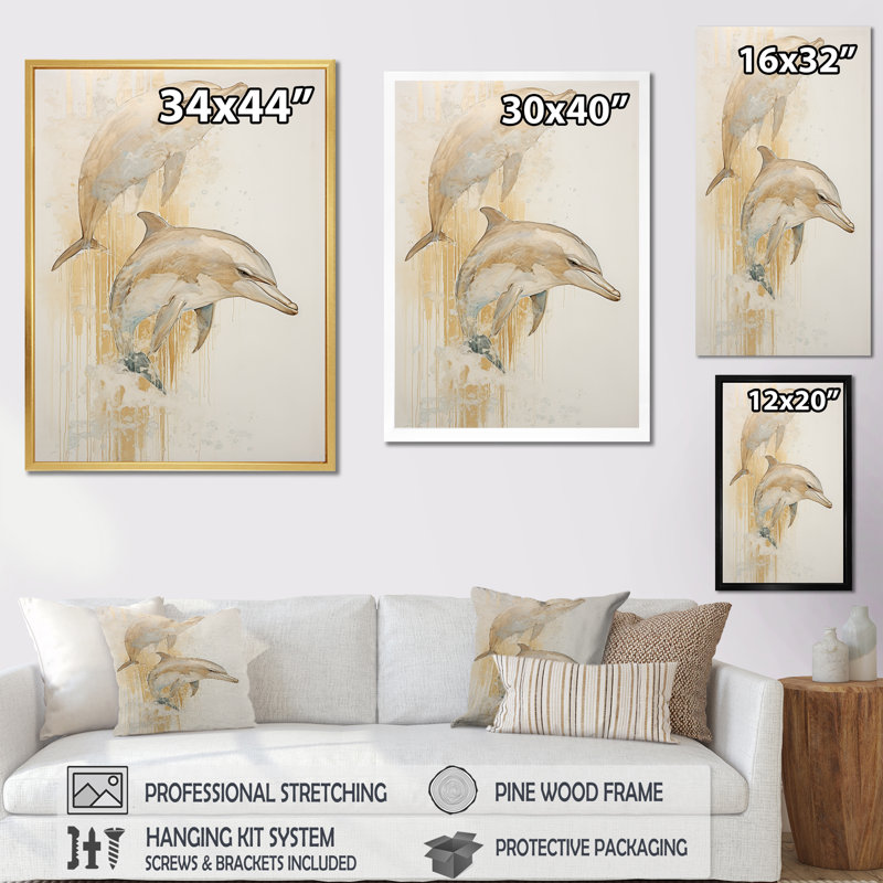 «Beige et or», impression sur toile, H 32 po x l 24 po x P 1 po, Cadre naturel flottant