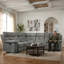 Canapé modulaire inclinable 107 po avec console de rangement Grayson