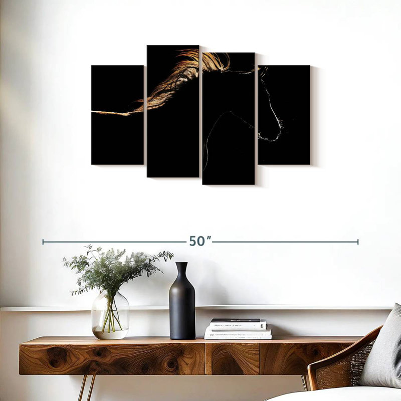 Silhouette de cheval Brampt, H 22 po x l 36 po