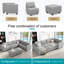 Canapé modulaire réversible de l 143 po avec repose-pieds avec rangement-120796072