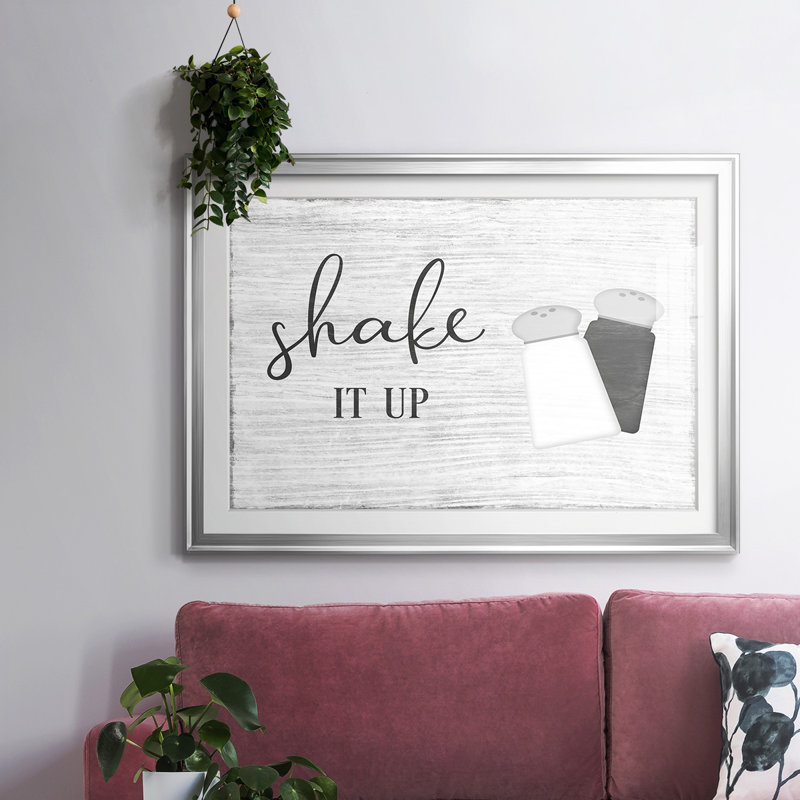 Shake It Up, reproduction d'art encadrée, H 19 po x l 27 po x P 1,5 po, Argent
