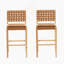 Ensemble de 2 tabourets de bar en bois Rieti