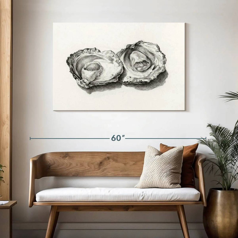 Yarlin Two Opened Oysters, 30" H x 45" W
