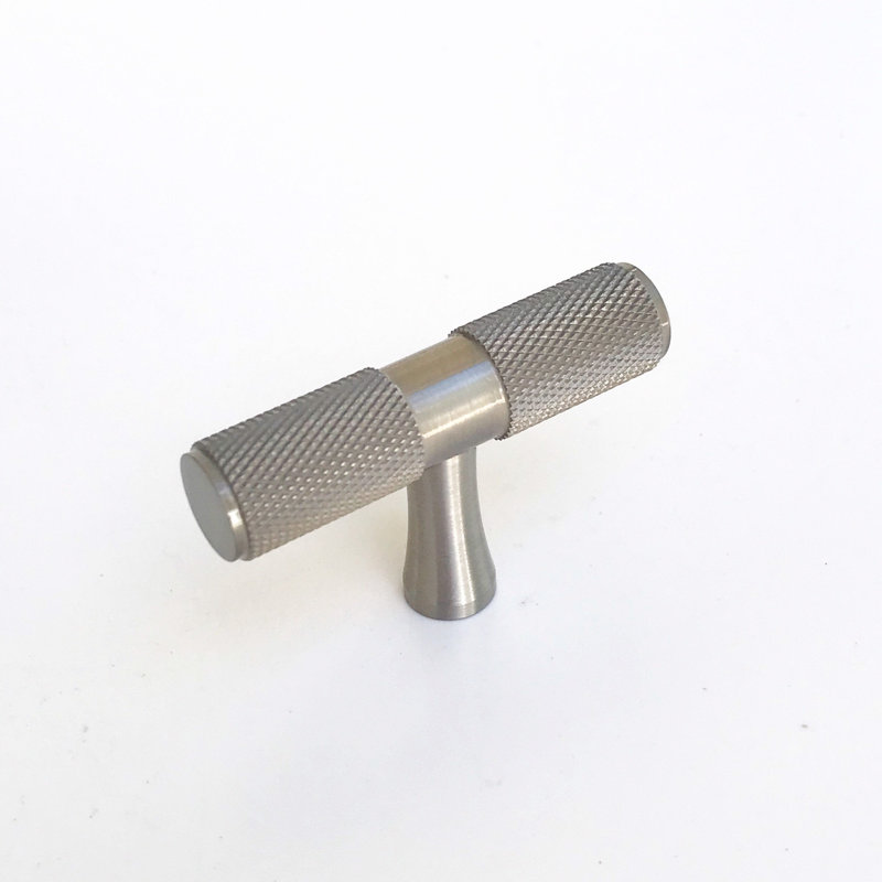 Texture 2" Length Bar Knob, Brushed Nickel