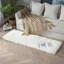 Tapis blanc à poils longs Haja Fluffy-55218873
