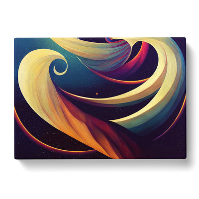 Galaxy Art Nouveau Abstract - Wrapped Canvas