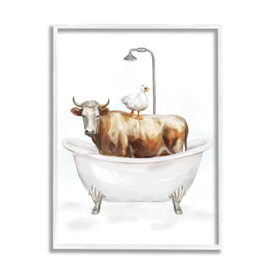 Baignoire pour animaux de ferme sur bois par Ziwei Li