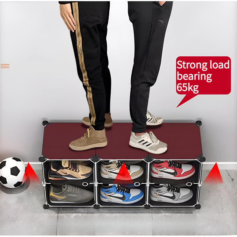 Transparent Foldable Shoe Rack, Plastic Storage Shoe Rack