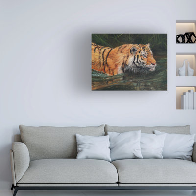 David Stribbling River Crossing Canvas Art