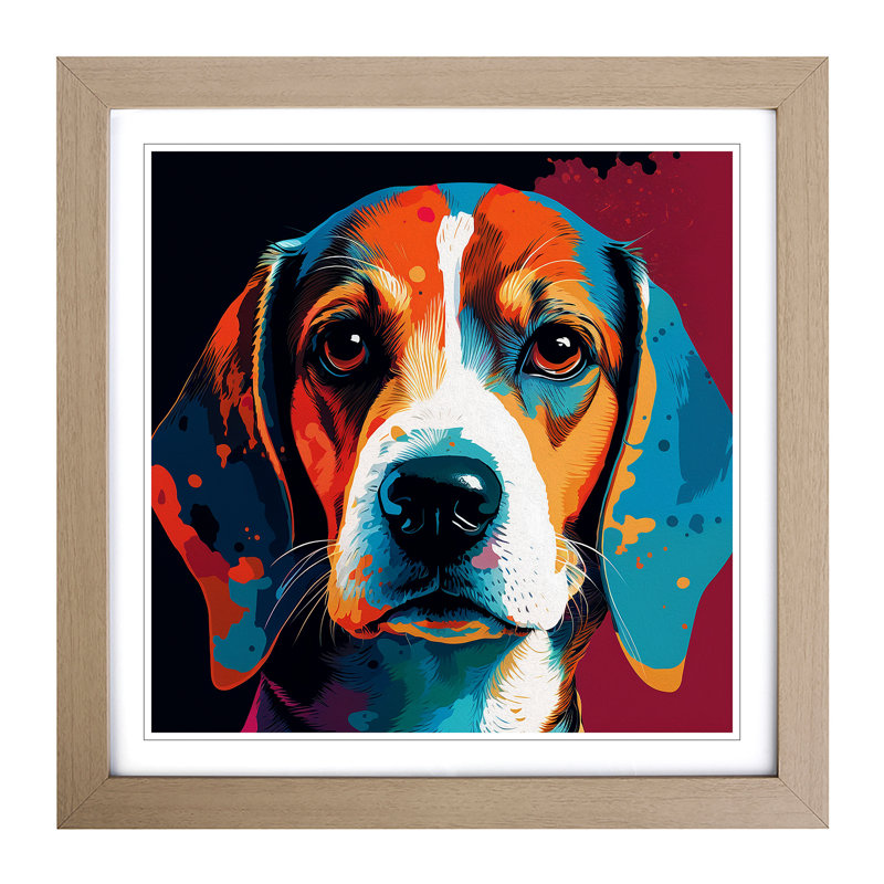 Single Picture Frame Print on Wood, Oak