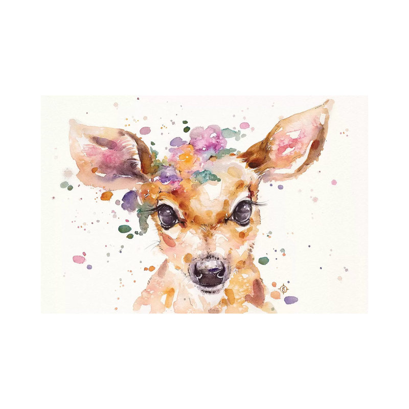 Little Deer by Sillier Than Sally - No Frame Gallery-Wrapped Canvas Giclée on Canvas