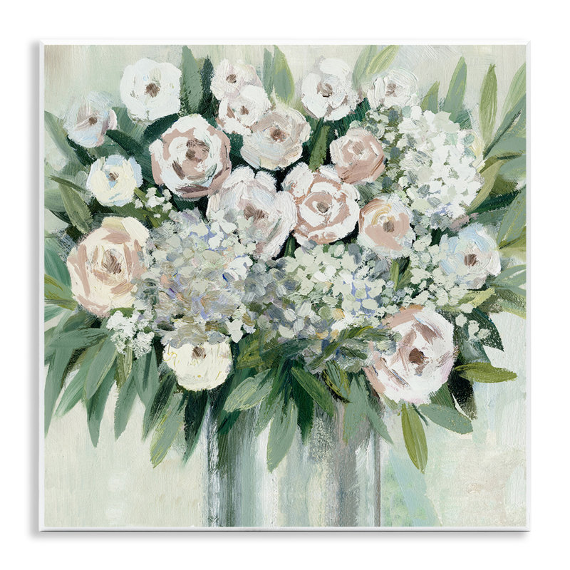Charmantes roses brossées, art mural Dogwood