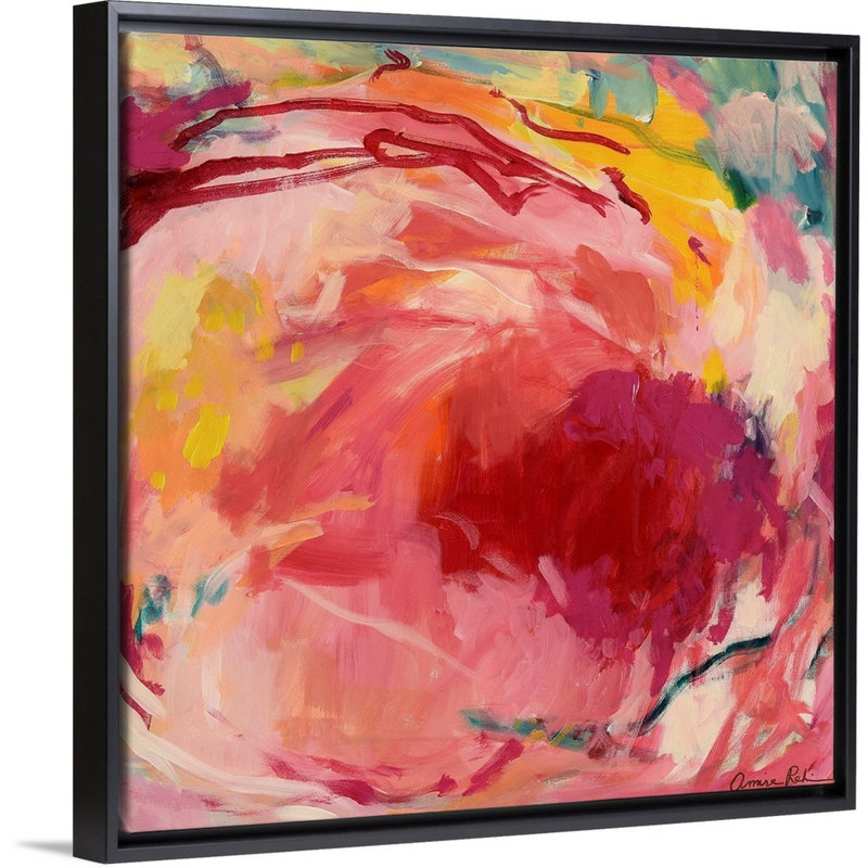 Reproduction d’art sur toile, "Winter berries" par Amira Rahim, H 32 po x l 32 po x P 1,75 po, Toile avec cadre noir