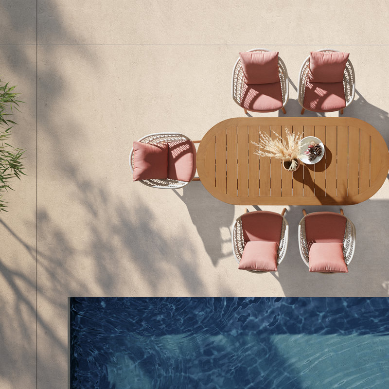 Vasca Outdoor 7 - Piece Teak Dining Set