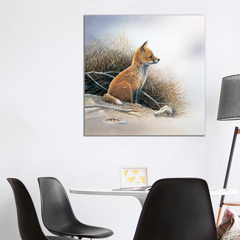 Little Fox by Jan Weenink - Wrapped Canvas Painting, 93.98 cm H x 93.98 cm W