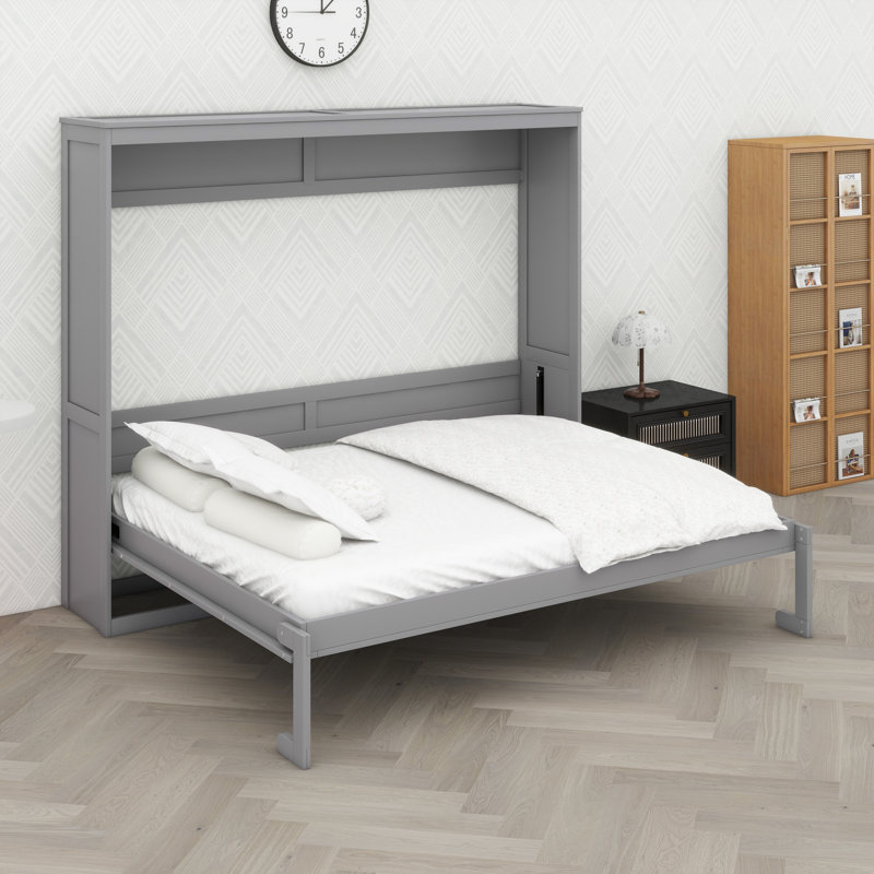 Lit escamotable pour plafond bas: combinaison canapé-lit facile d'accès, Gris