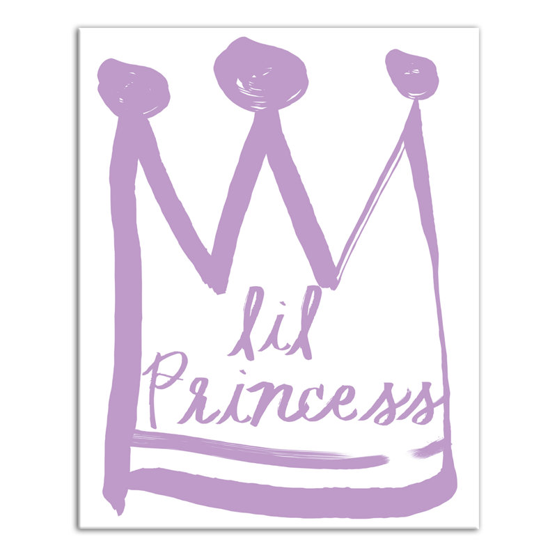 Art sur toile little princess Brewer, H 10 po x l 8 po x P 1,25 po, Mauve