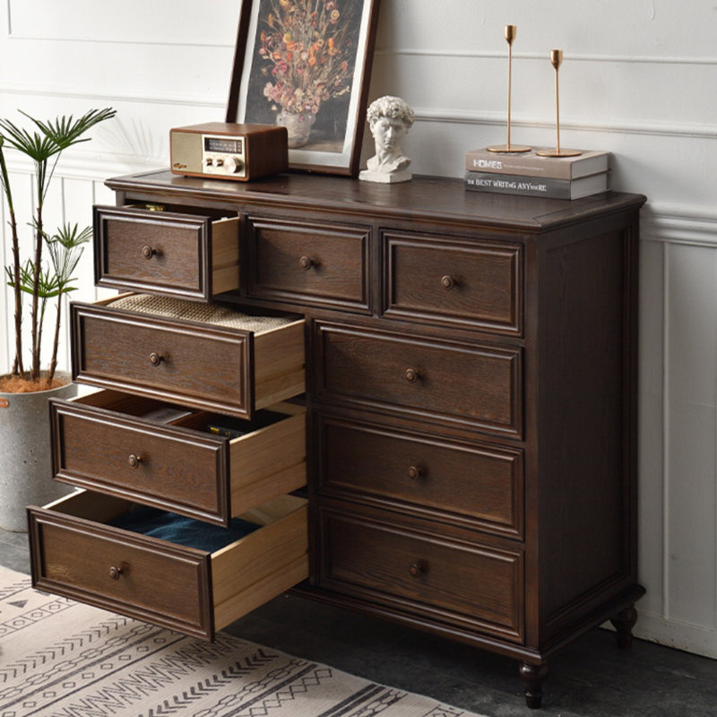 Modern Simple Bedroom Solid Wood Entrance Cabinet Solid Wood Accent Chest