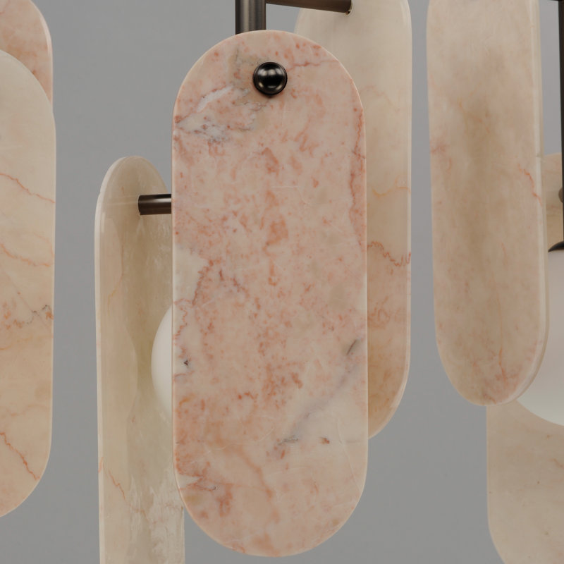 Megalith 5 - Light Pendant, Gunmetal, Light Brown