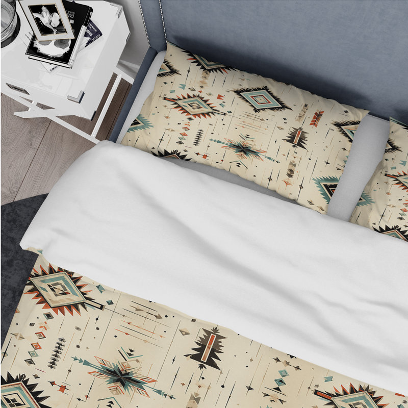 Ensemble de housse de couette en microfibre Tribal Nomad, Housse de couette pour très grand lit et 2 très