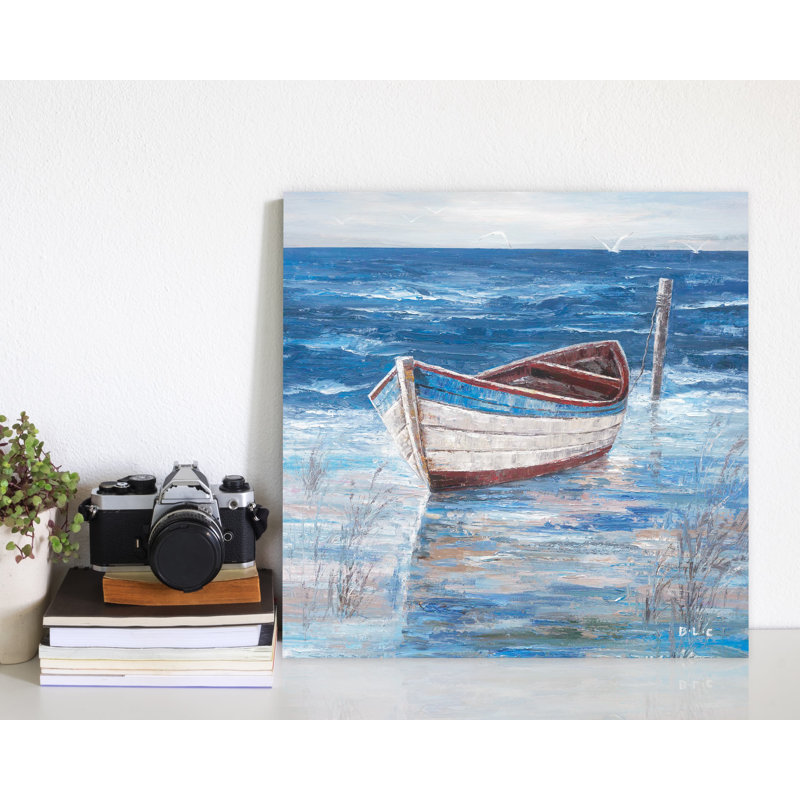 Peinture sur toile Nashua Tranquil Coastal Momory, H 12 po x l 12 po x P 1 po