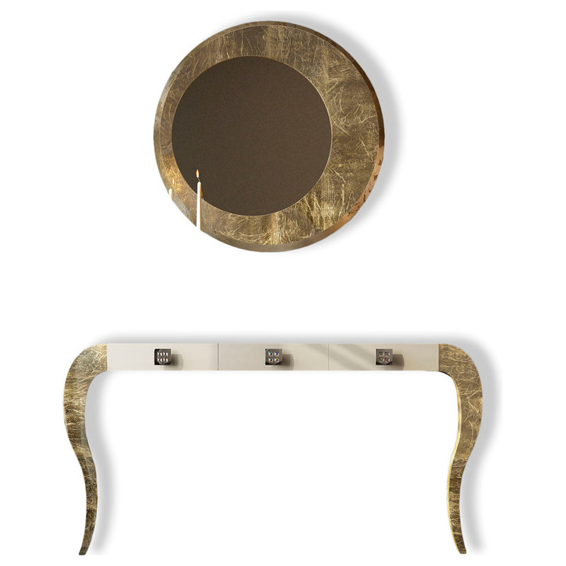 Saphire Console Table, 29.5" H x 39.4" W x 15.6" D, High Gloss