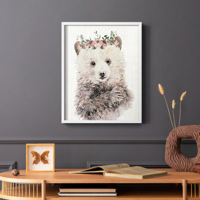 Dressy Cub Framed Print - Solid Wood