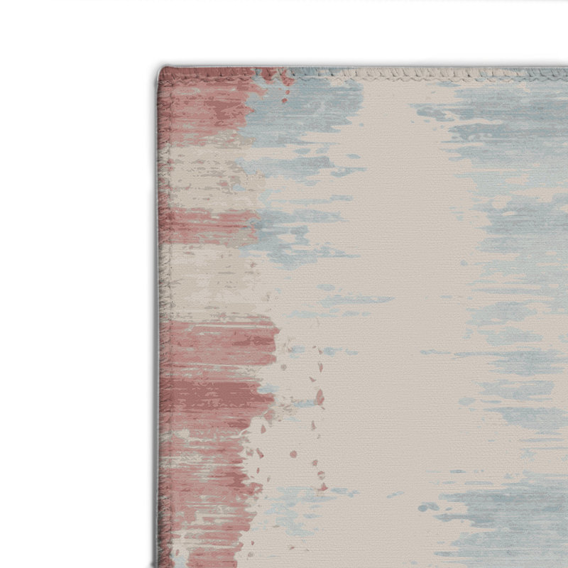 Watercolor Gray Indoor and Outdoor Area Rug, Rectangle 2' x 3'
