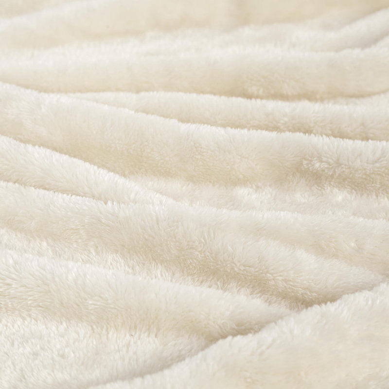 Ivory King Reversible Fleece Wool Blanket