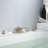 SUMERAIN High Flow Waterfall Double Knob Handle Roman Tub Faucet with Diverter and Hand Shower, Brushed Nickel-122074343