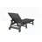 Oversized Outdoor Chaise Lounge Chair With 5 Positions, HDPE, Wheels & Cup Holder For Patio, Poolside Relaxation-1370989223