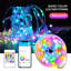 Guirlandes lumineuses à DEL intelligentes Dreamcolor RVBIC, guirlandes musicales de 33 pi avec télécommande pour l'application et télécommande à 20 touches, fil de cuir transparent-1928244139