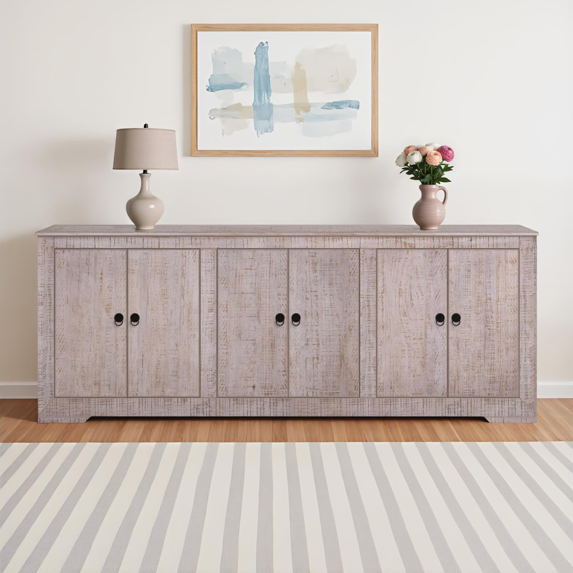 Tamarindo 83'' Sideboard, 31.5" H x 109.4" W x 17.5" D, 8, Brown
