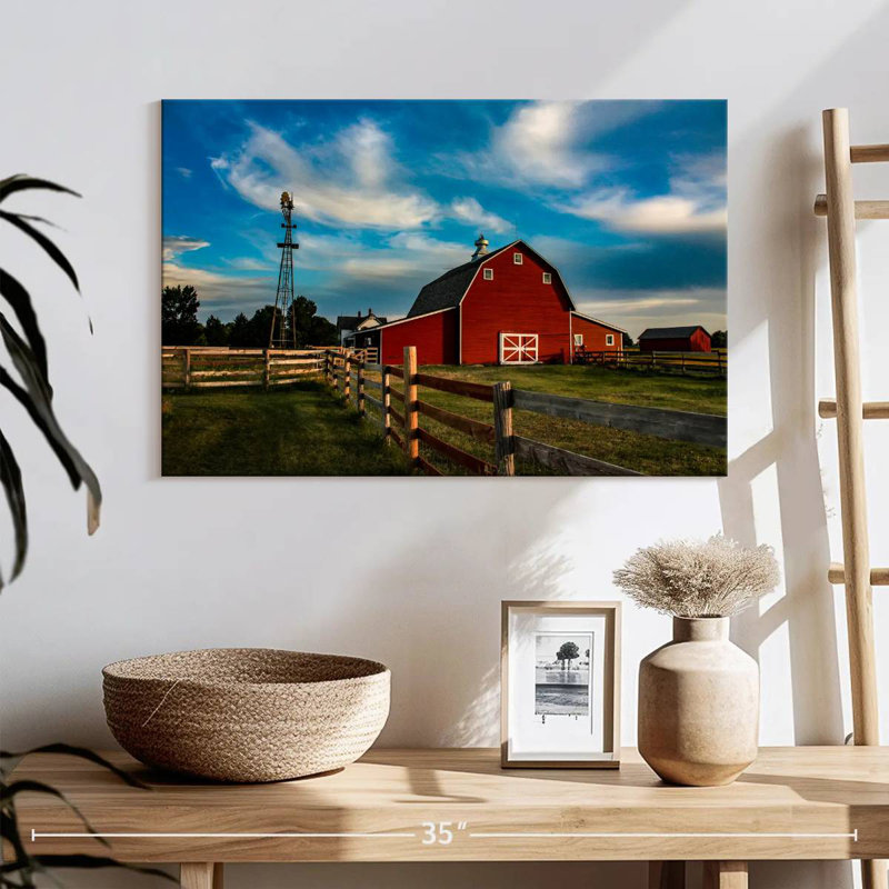 Lilie Windmill By The Farmhouse, 16" H x 24" W