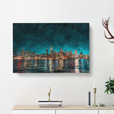 Reflection Of The San Francisco Skyline - Wrapped Canvas Print