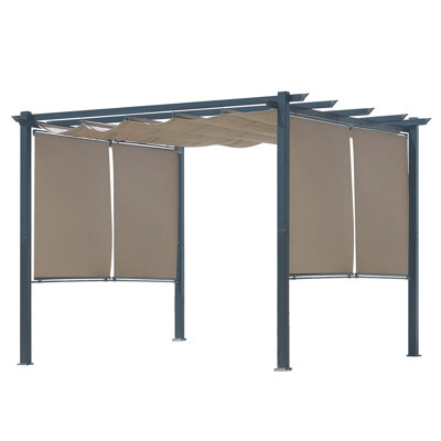 Aoodor Aluminum Pergola with Canopy