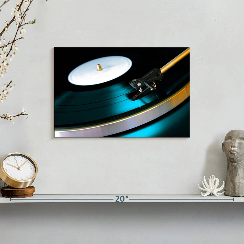 Abarca Playing Vinyl Record, 8" H x 12" W
