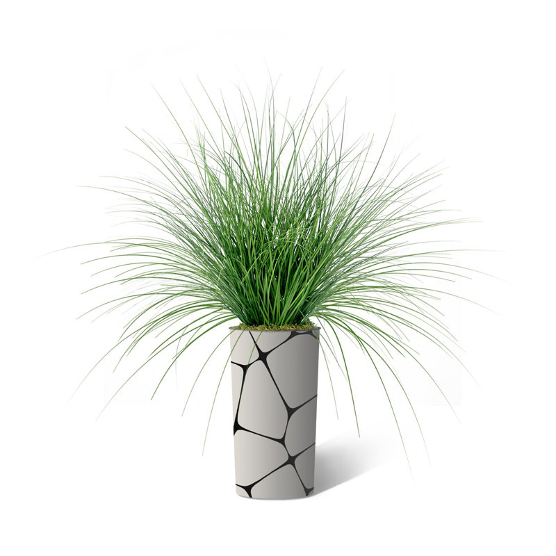 Arbre à oignon en soie - Plantes artificielles dans la décoration de sol extérieure moderne, Blocs, beige