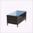 Outdoor patio Furniture  Coffee Table with clear tempered glass