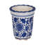 Bougie décorative en jasmin en céramique pour bibliothèque - Décoration moderne pour table basse, chambre à coucher ou décor de salon - 5 po, bleu et blanc-1305868049