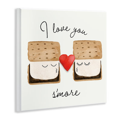 Love You S'more Wall Plaque Art by Corrine Rose Design