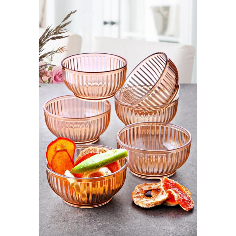 Latitude Run Aodhi 100% ACRYLIC Salad Bowl, Honey