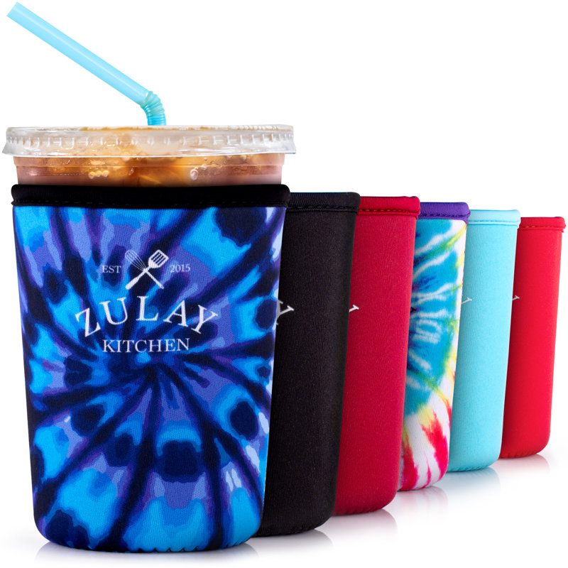 Zulay Kitchen Medium Reusable Iced Coffee Sleeve, Blue