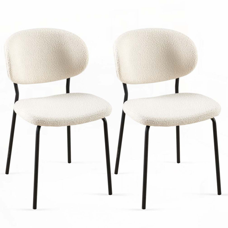 Chaises de salle à manger Boucle, Beige