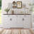 63''w Kitchen Storage Cabinet, Fluted Sideboard Buffet Cabinet-1146934007