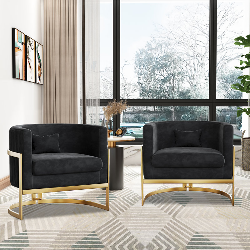 Fauteuil d'appoint en velours