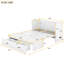 Lit escamotable polyvalent avec port USB et grand tiroir pour optimiser l'espace-123288884-123288885