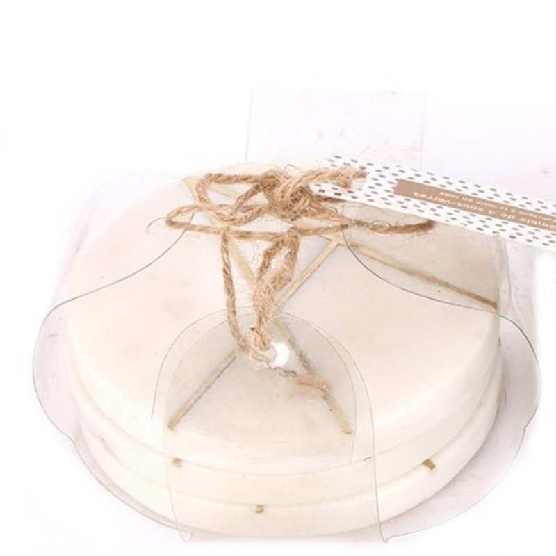 Marble Round 4 Piece Coaster Set