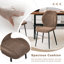 Chaises de salle à manger rembourrées confort, tissu métallique, cuisine rustique moderne